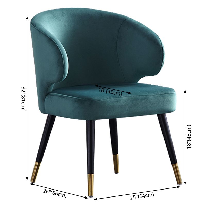 Chaises de salle à manger en velours de style scandinave