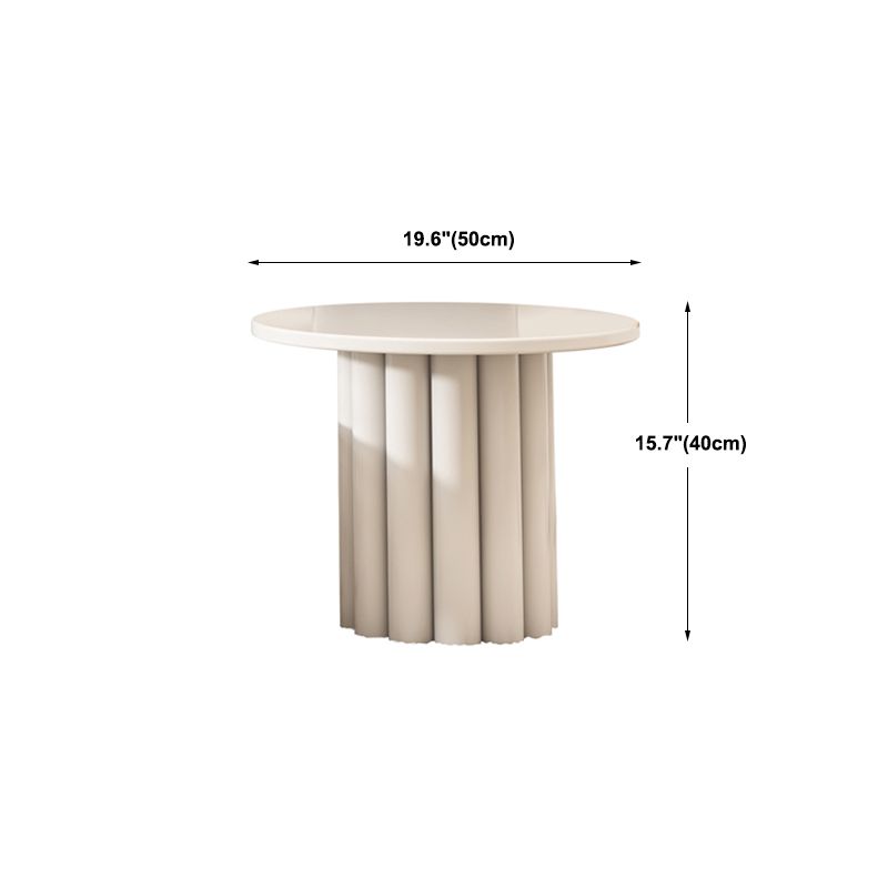 Solid Wood 4 Legs Coffee Table Round Minimalist Coffee Table