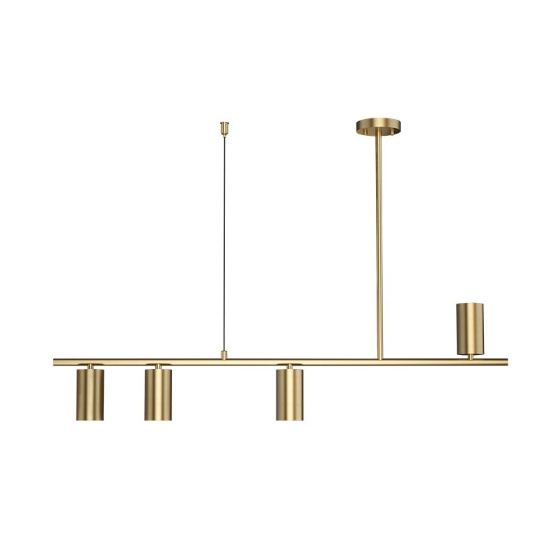 Contemporary Golden Ceiling Light LED Metal Kitchen Island Lighting for Dining Room