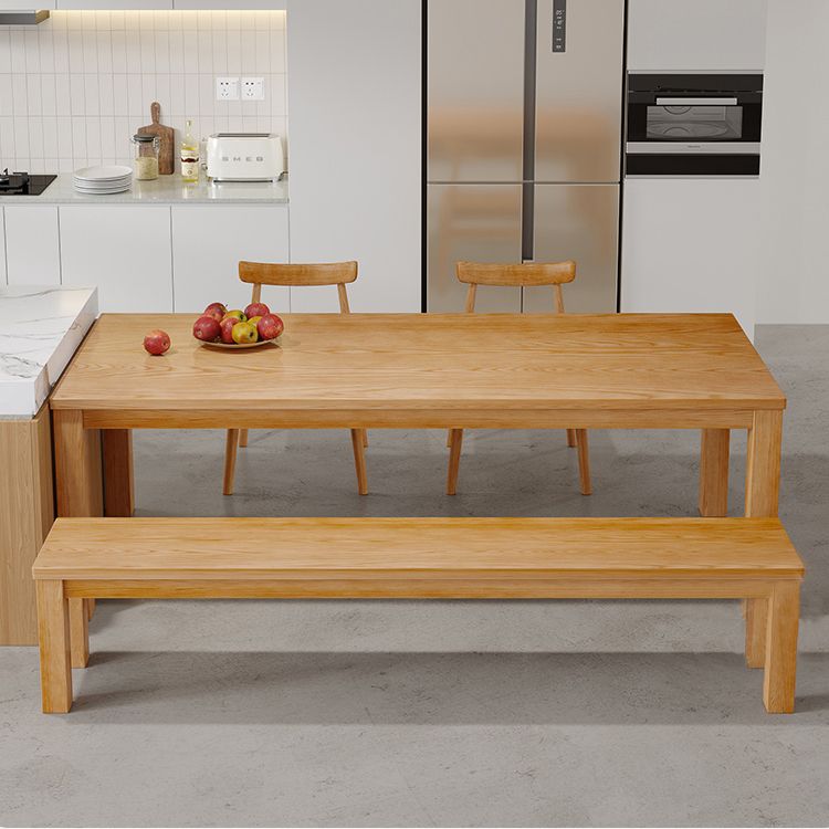 Modern Style Dining Table Rectangle Wood Dining Table with 3 legs