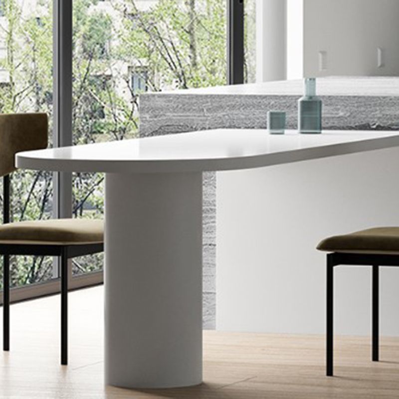 Wood Top and Wood Pedestal Dining Table Contemporary Bar Table for Island