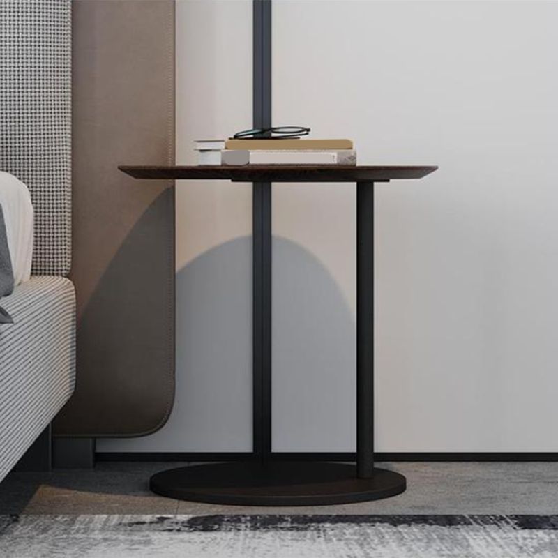 Modern Round Stone Pedestal Sofa Side Accent Table - Dia 19.69"