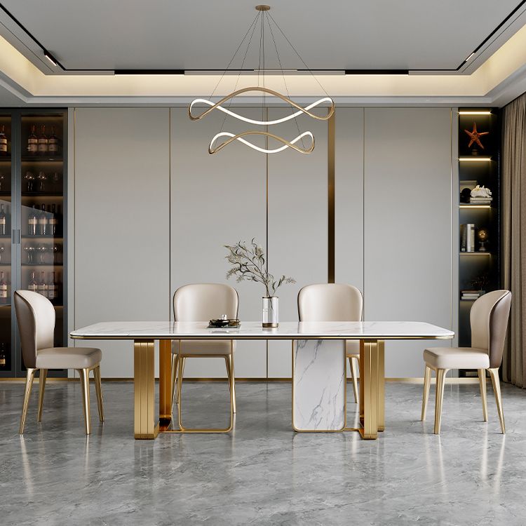 Traditional Luxury Furniture Rectangle Double Pedestal Dining Room Table for Home