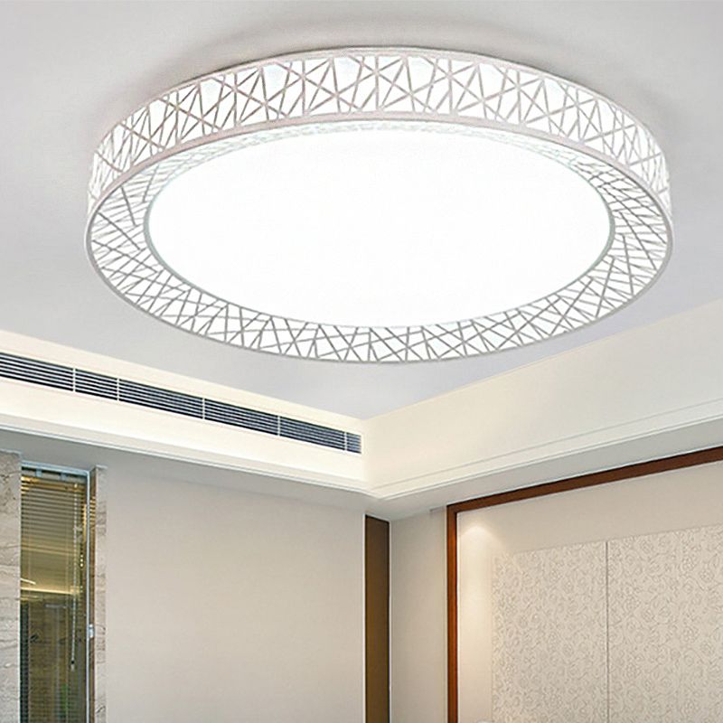 15"/19"/23" Wide Ring Acrylic Flush Lighting Contemporary Led White Flush Mount Lamp Fixture for Bedroom