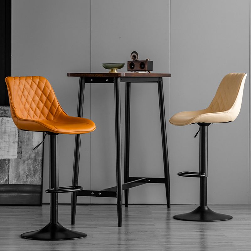Dining Room Nordic Leather Bar Stool Modern Adjustable Height Stool