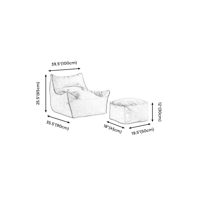 Arms Included Velvet Armchair with Sewn Pillow Back, 35.43" W √ó 39.37" L √ó 25.59" H