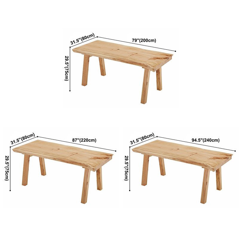 Tavolo da pranzo kaki standard glam tavolo da pranzo a forma di rettangolo in legno massiccio per cucina