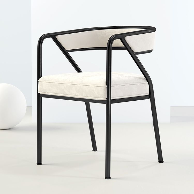 Flannel Scandinavian Restaurant Arm Chair Open Multi-color Dining Chair