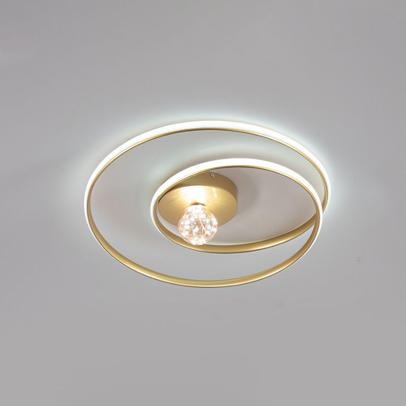 Modern Creative LED Ceiling Light Aluminium Linear Ceiling Fixture with Silica Gel Shade