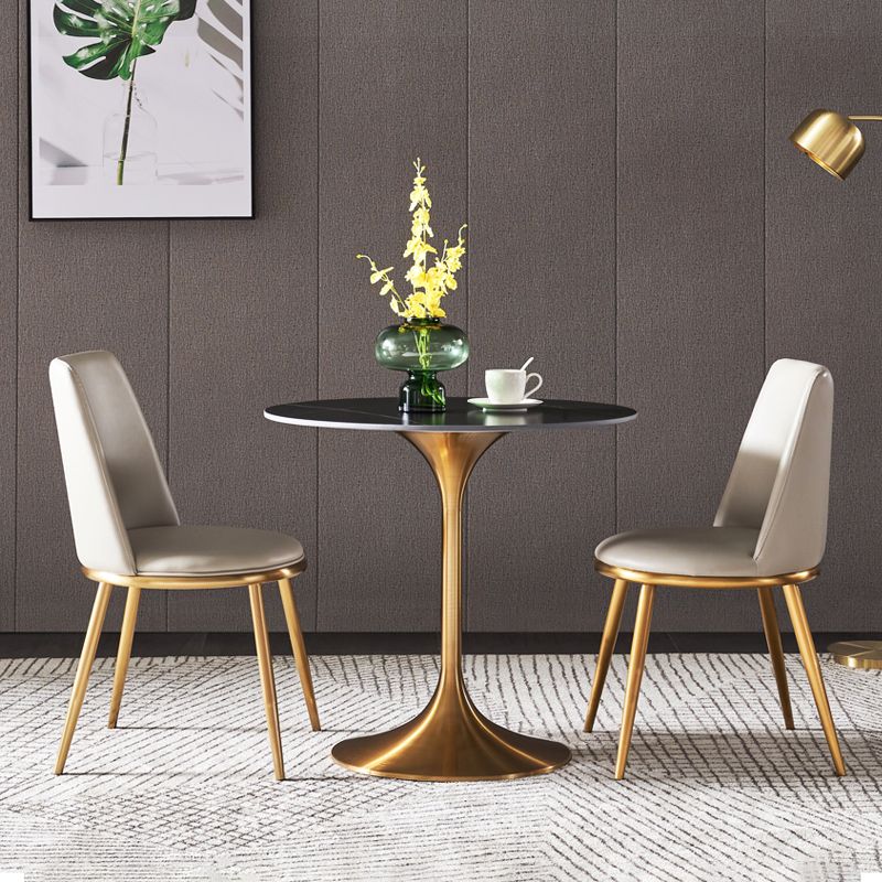 Chaises d'appoint rembourrées de Style Glam, chaises de salle à manger sans accoudoirs à dossier solide pour la maison