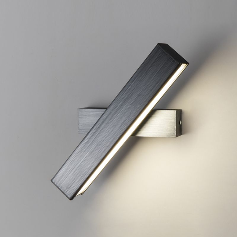 Rectangle Shade 1-Light Wall Light Sconces Aluminum Modern Style Wall Mounted Lamp