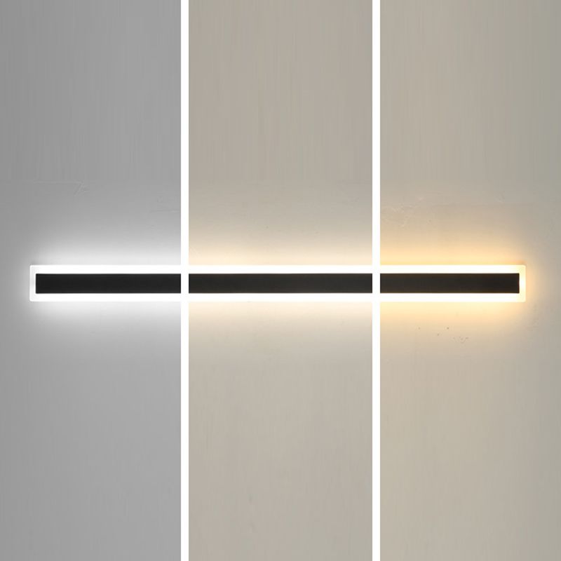 Modern Style Linear Shape Wall Sconce Metal 1 Light Sconce Lighting for Outdoor