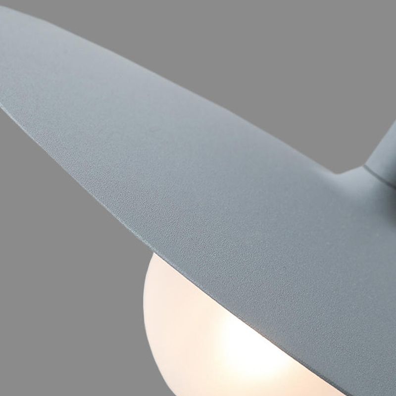 Modern Single Wall Mounted Sconce Metal Wall Light in White/Black/Grey