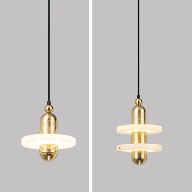 Contemporary Marble Hanging Light Minimalist Pendent Lighting Fixture for Sitting Room