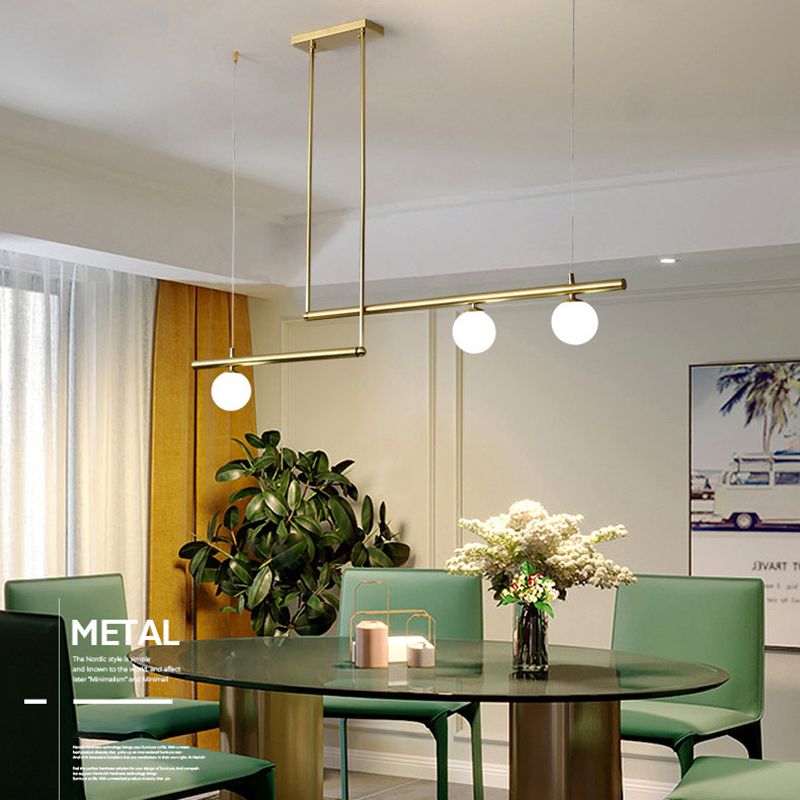 Modern Simplicity Pendant Lighting Globe Glass Island Lighting for Dining Room