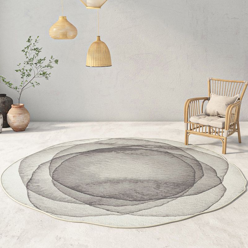 Blue Solid Color Carpet Polyester Modern Indoor Carpet Washable Area Carpet for Living Room