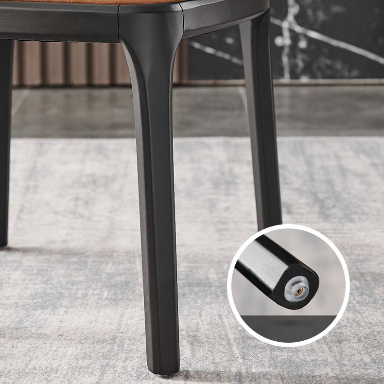Contemporary Side Chair Dining Room Side Chair Set with Solid Wood Legs
