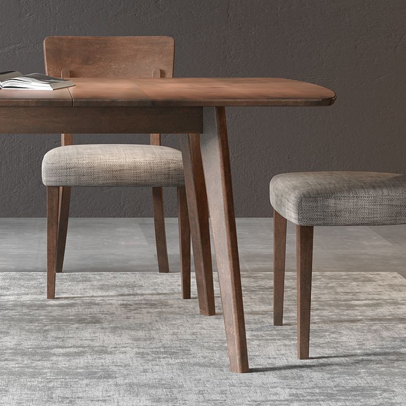 Extendable Modern Beech Wood Table for Restaurant Rectangle Dining Table with 4 Legs