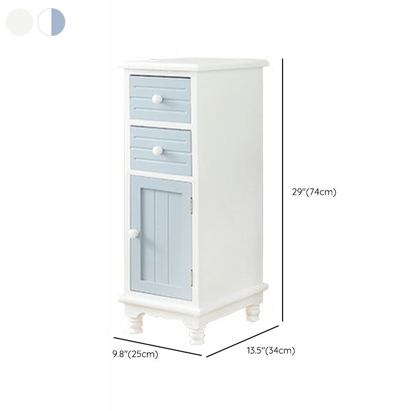 Nautical Vertical Solid Wood Storage Chest Bedroom Chest with Drawers