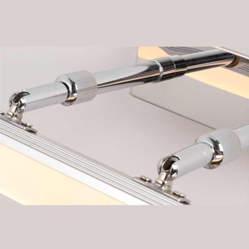 Luz de baño lineal Medida de pared Montada LED de acero inoxidable LED moderno de pared en plata