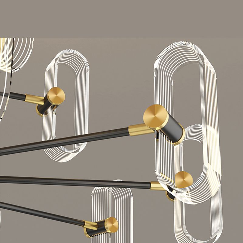 Acrylic Contemporary Pendant Lighting Fixtures Black Sputnik Hanging Lights