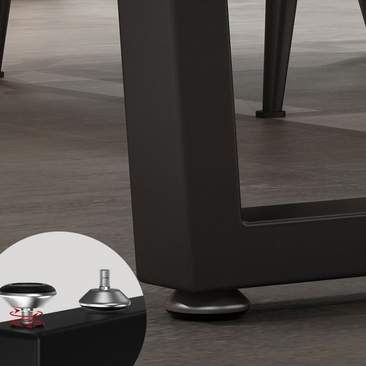 Pine Solid Wood Dining Table Rectangle Dining Table with Double Pedestal