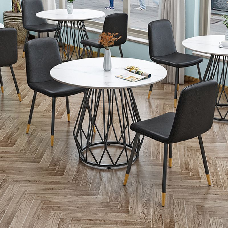 Runder Sintered Stone Esstisch Traditioneller Luxus -Esstisch für Esszimmer