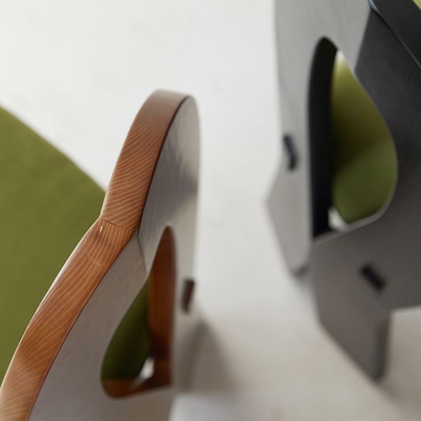 Modern Side Chair Velvet Wooden Base Dining Chair for Living Room