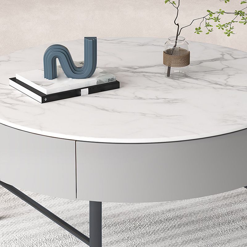 Modern Round Nesting Coffee Table Set Frame Coffee Table with Storage