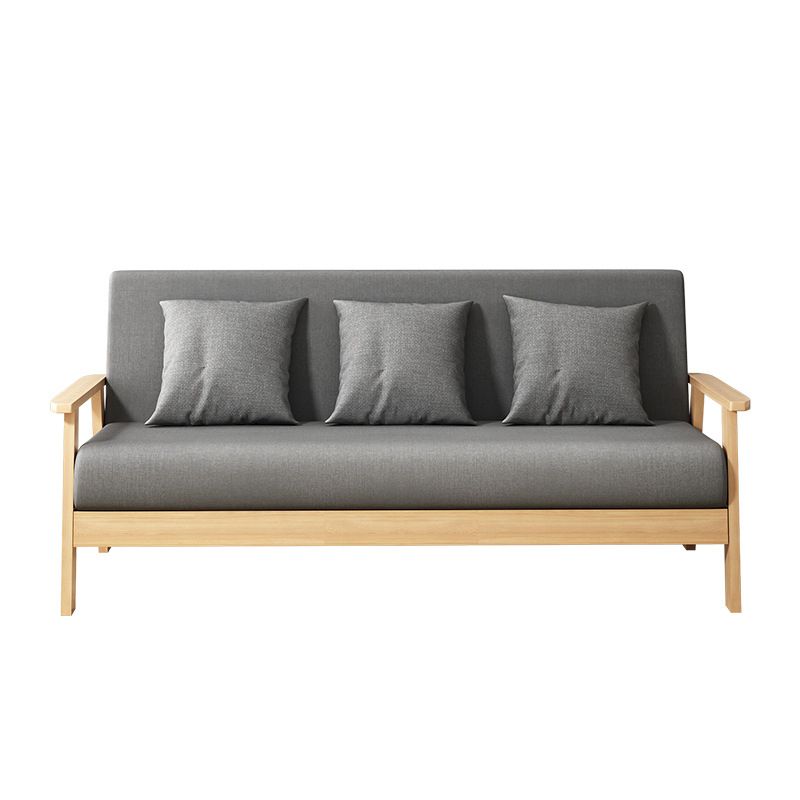 Quadratarm Stoff aus 2/3 Sitzsofa mit Holzbasis