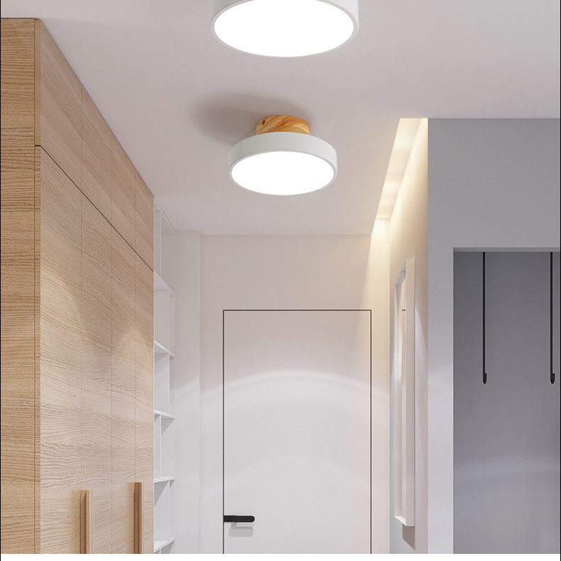 Round Flush Mount Ceiling Light Minimalistic Acrylic Ceiling Mount Chandelier for Bedroom