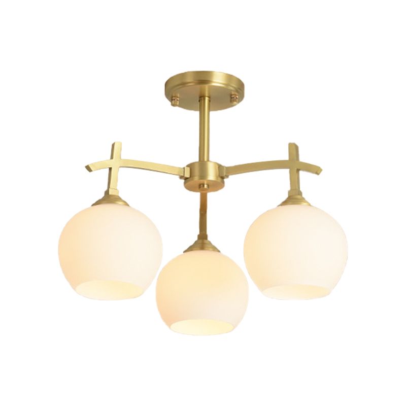 Modern Globe Ceiling Lighting Metal Multiple-Light Ceiling Mount Light Fixture