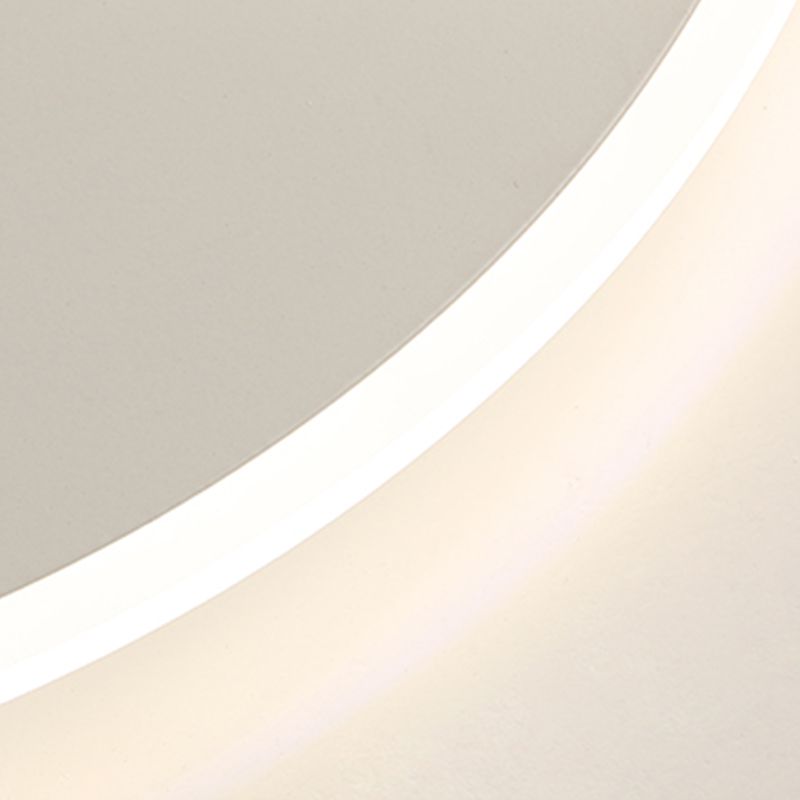 Plafoniera moderna artistica a LED in ferro laccato circolare con montaggio ad incasso con paralume in acrilico