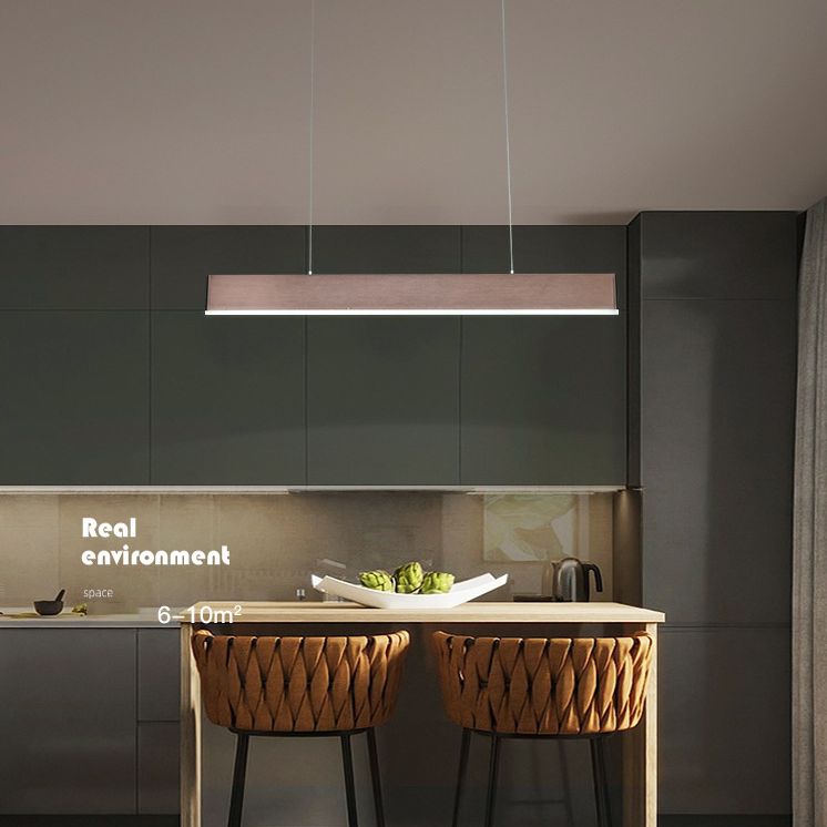 Rectangle Island Chandelier Lights Simplicity Acrylic Chandelier Lighting Fixtures for Restaurant