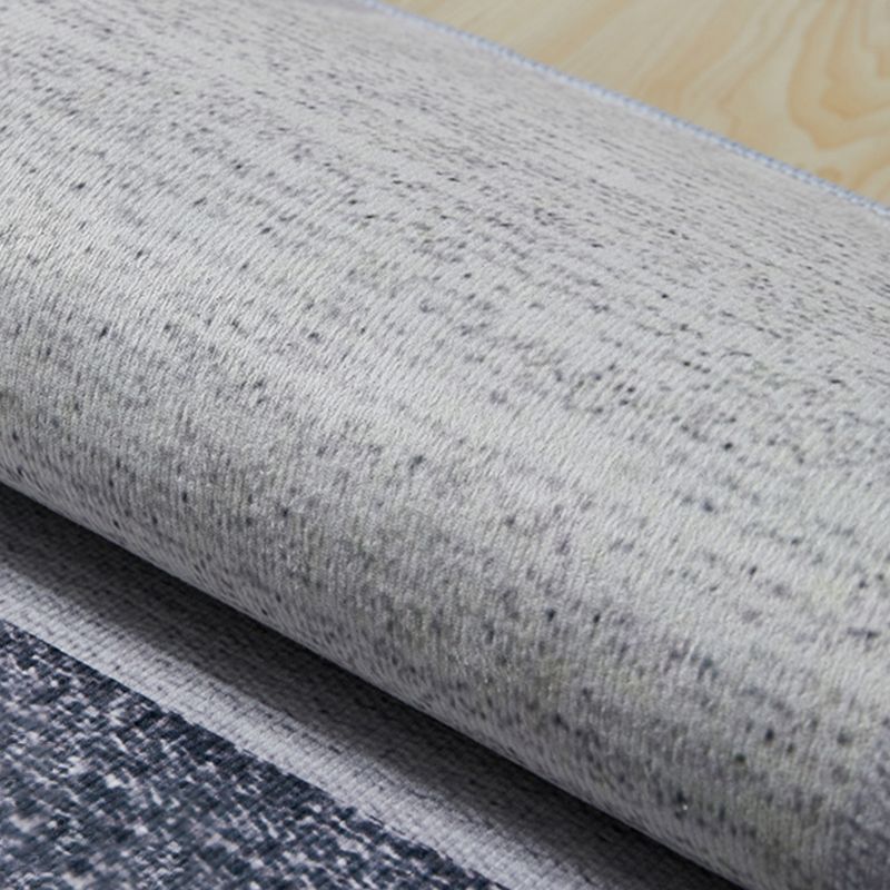 Grauston minimalistischer Innenteppich Polyester Farbe fleckigem Teppich Anti-Rutsch-Backing Teppich für Wohnkultur