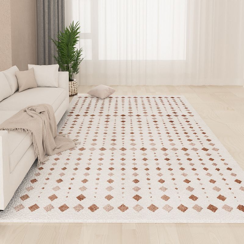 Brown Simple Carpet Polyester Line Carpet Stain Resistant Carpet for Drawing Room