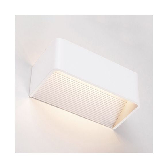 Modernistische rechthoekige metalen wand gemonteerd lamp 8 "/12" brede LED op en neer verlichting in goud/zwart/wit, wit/warme verlichting
