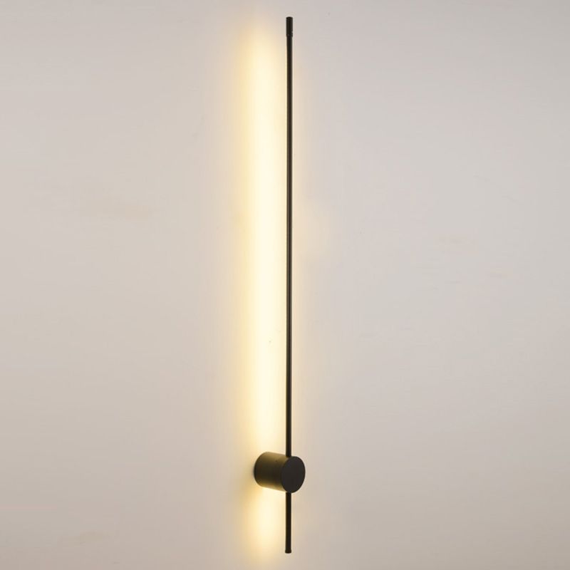 Black lineaire wandlamp aluminium eenvoudig ontwerp eenvoudige stijl LED -lichtwand sconce