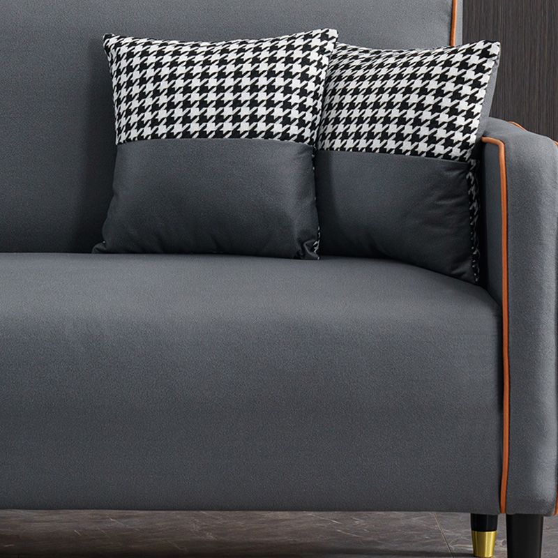 Contemporary Style Square Arm Sofa Living Room Fabric Seating