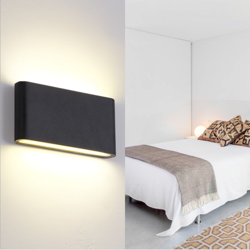 Moderner minimalistischer Stil nach oben und unten LED Wandleuchte Metallwandbeleuchtung für Schlafzimmer