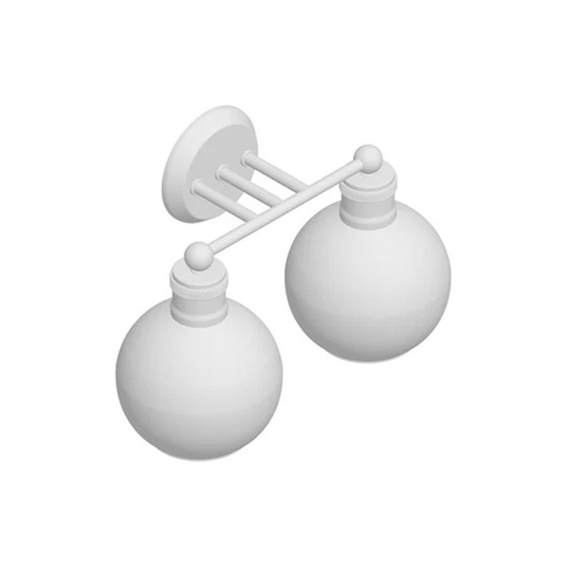 Glass Shaded Bath Vanity Lighting Industrial Black/white Light for Bathroom