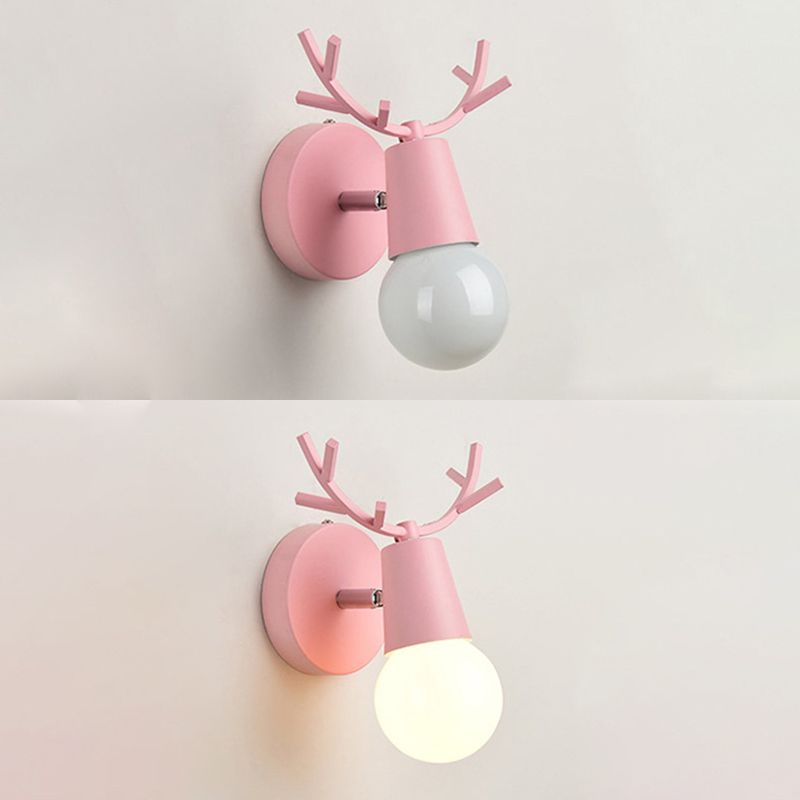 Unique Shade Wall Lighting Modern Nordic  Style Metal 1 Light Sconce Light in Black and White