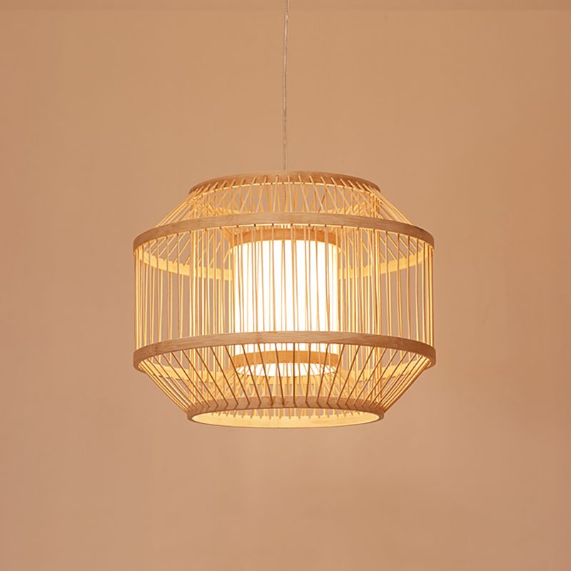 Modern hangende licht huishouden geometrische bamboe hangend licht voor woonkamer