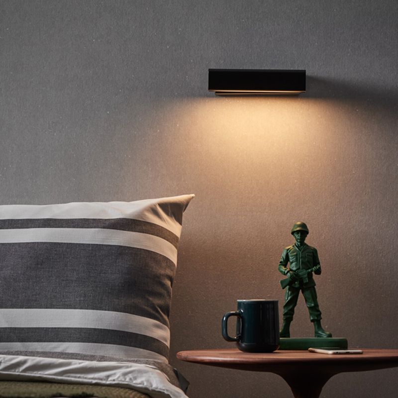 Square Shade Metal Wall Sconce Modern Style 1 Light Wall Mounted Light