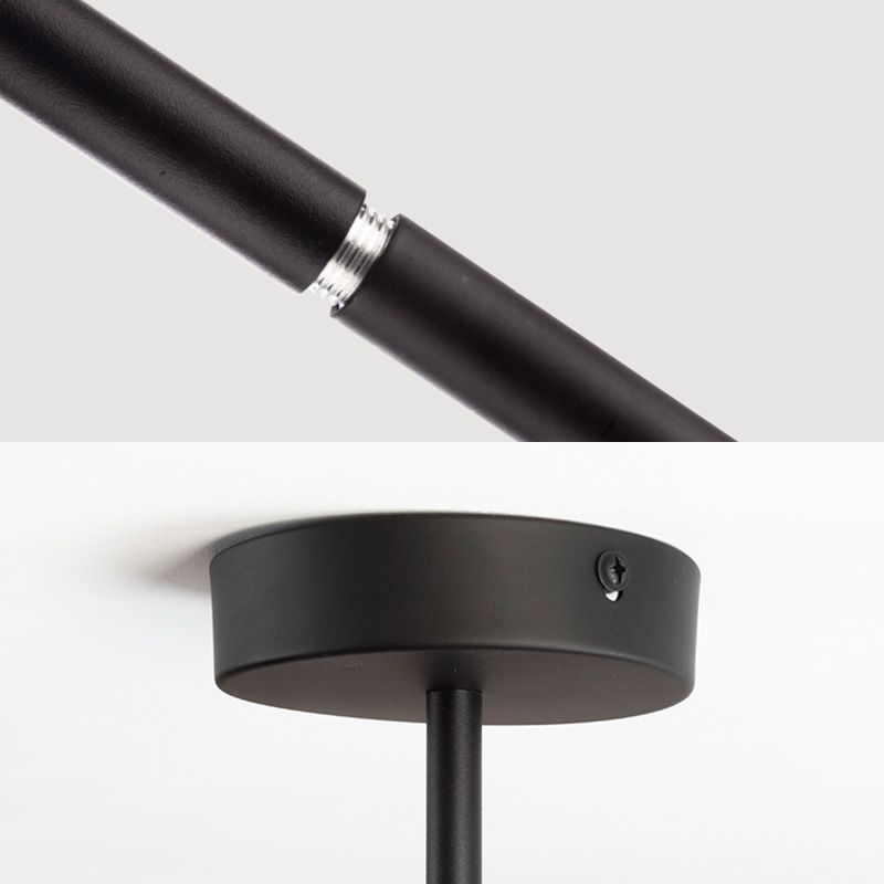 5-Lights Cylindrical Island Light Nordic Style Angle Adjustable Spotlight Dining Room Lighting Fixture