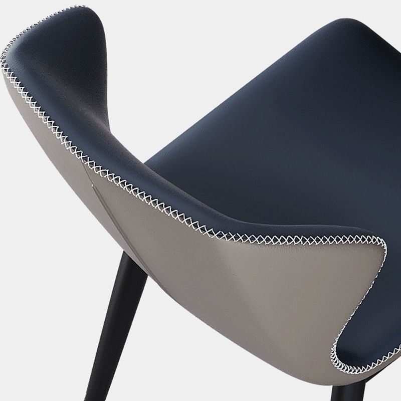 Contemporary Style Polyurethane Wingback Dining Chair 19" Wide for Home