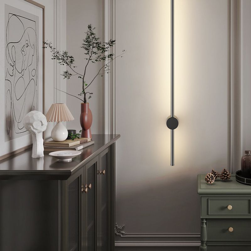 Linear Shape Metal Wall Mount Lighting Modern Style 1 Light Wall Mounted Light Fixture