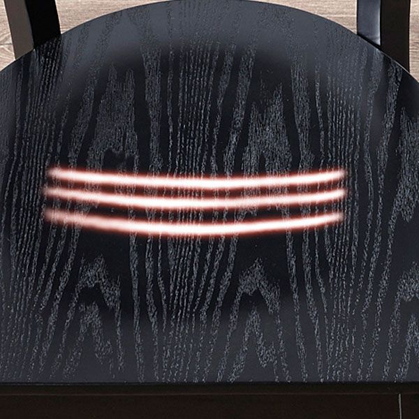 Ouvrez les chaises de salle à manger sans bras arrière avec des pattes en bois (ensemble de 2)