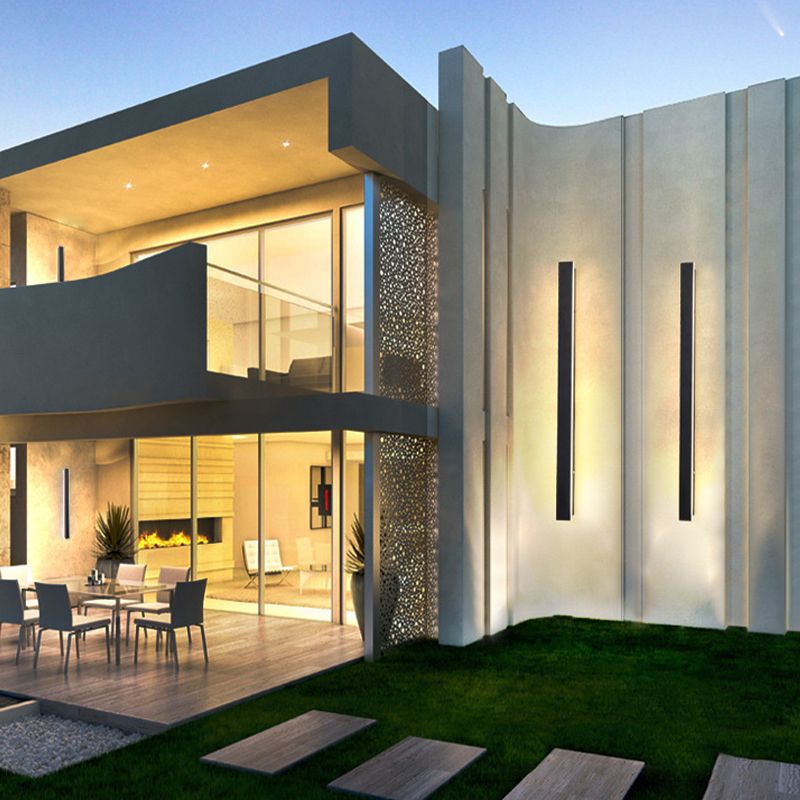 LED Wall Lamp Modern Waterproof Wall Mount Lamp with Acrylic Shade for Garden