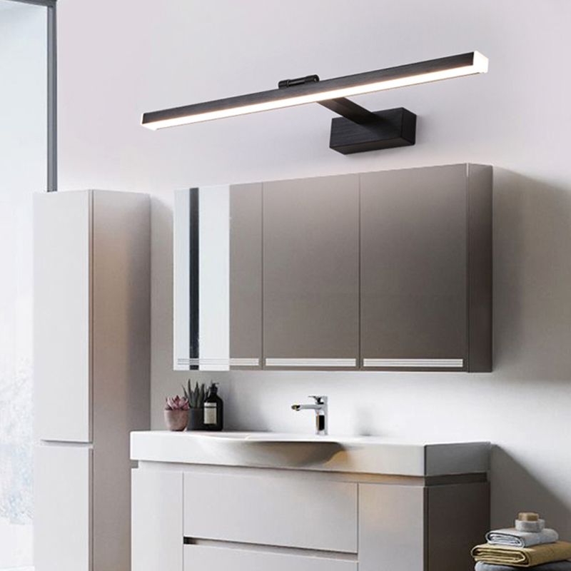 Moderne stijl lineaire wand sconce verlichting metalen led badkamer wandlamp in zwart